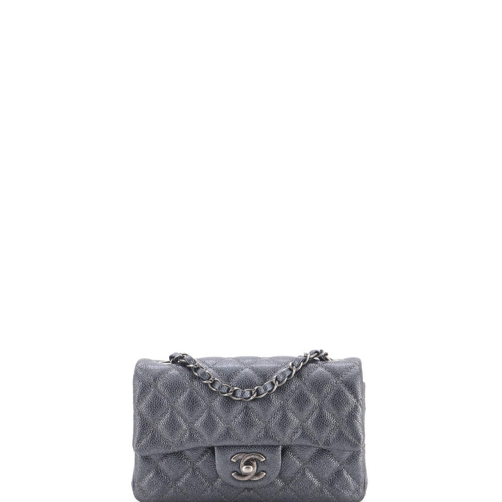 Chanel Mini Classic Single Flap Bag Quilted Caviar